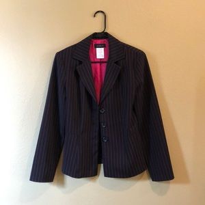 Black and Pink Pinstriped Women’s Blazer